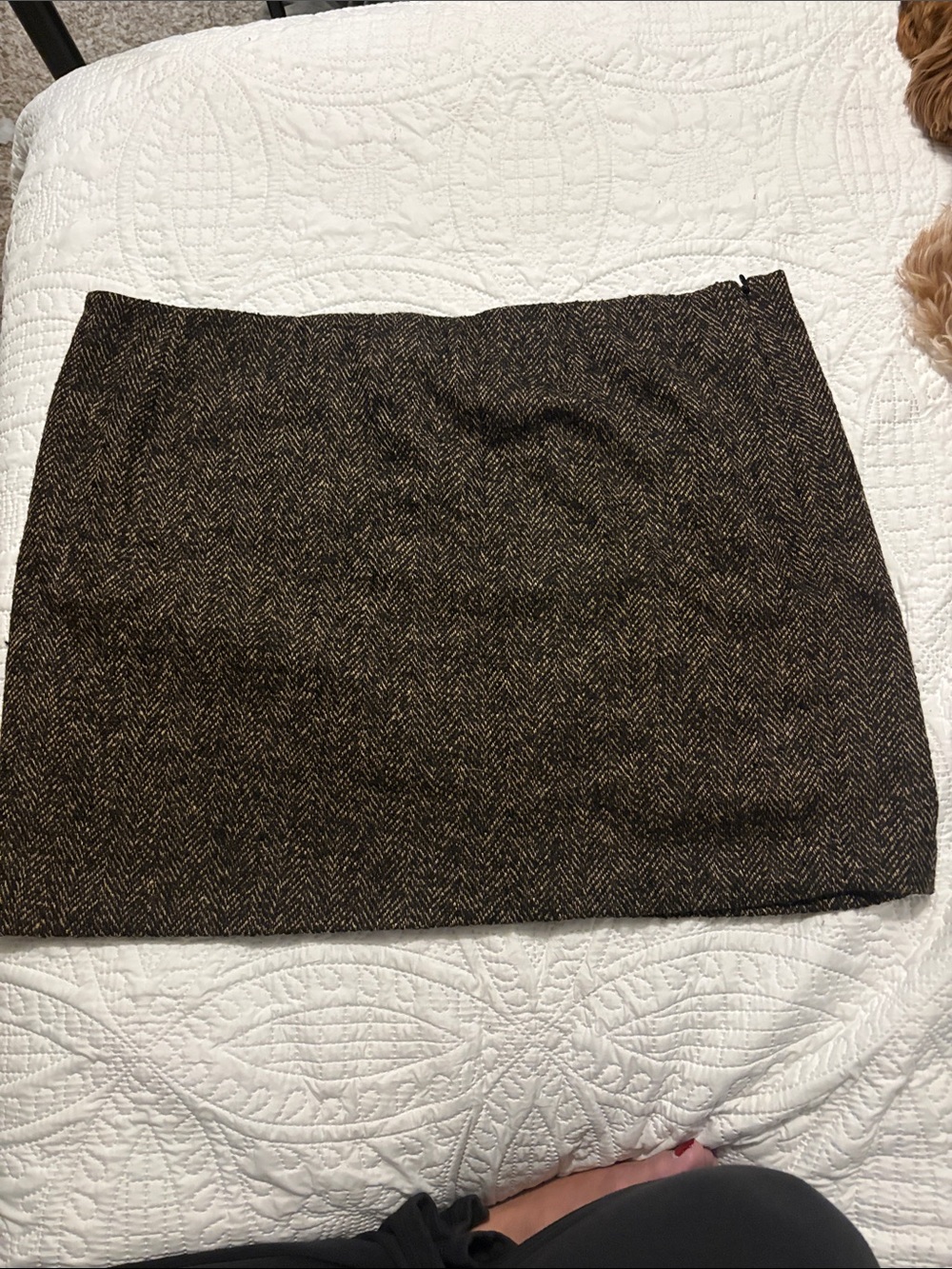 H&M Brown Tweed Mini Skirt
